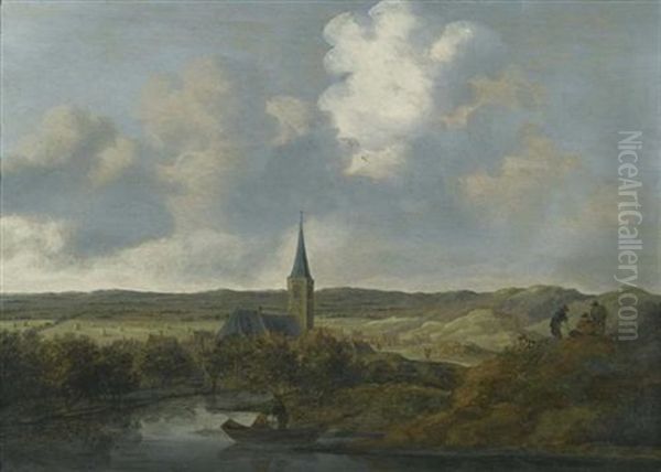 Flusslandschaft Oil Painting by Anthony Jansz van der Croos