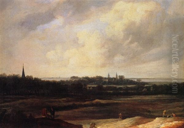 Tiefe Landschaft Mit Dorf Und Figurenstaffage Oil Painting by Anthony Jansz van der Croos