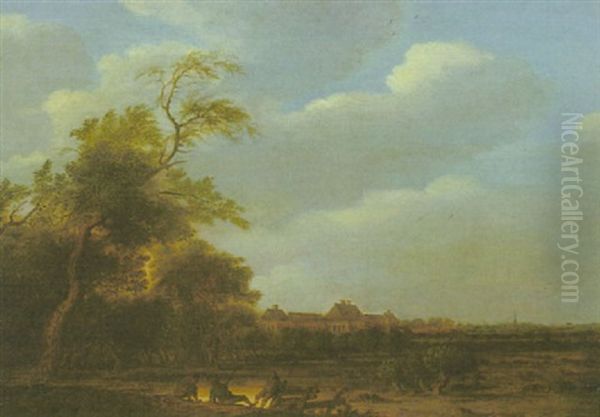 Schlos Rijswijk Oil Painting by Anthony Jansz van der Croos