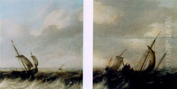 Marine Oil Painting by Pieter Van Der Croos