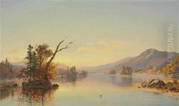 Early Morning Oil Painting by Jasper Francis Cropsey