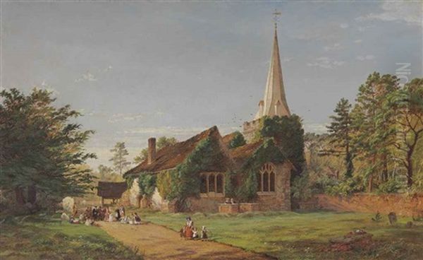 Stoke Poges Oil Painting by Jasper Francis Cropsey