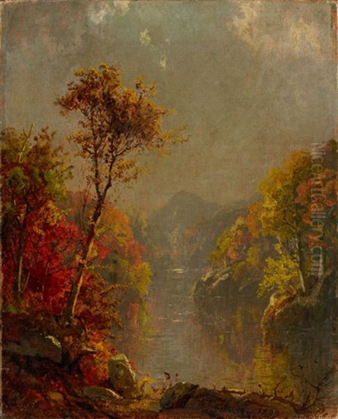 In The Berkshires Oil Painting by Jasper Francis Cropsey