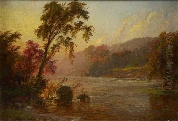 Autumn Morning Oil Painting by Jasper Francis Cropsey