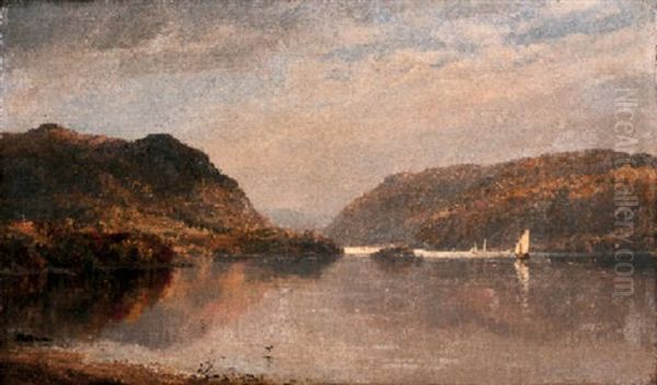 Cold Spring On Hudson, Near Fishkill Landing Oil Painting by Jasper Francis Cropsey