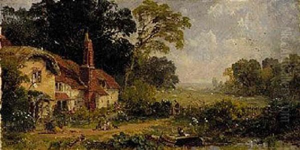 The Four Seasons: Spring In England Oil Painting by Jasper Francis Cropsey