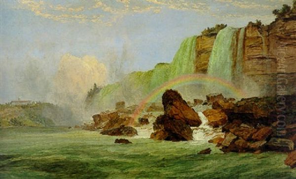 Niagara Falls With View Of Clifton House Oil Painting by Jasper Francis Cropsey