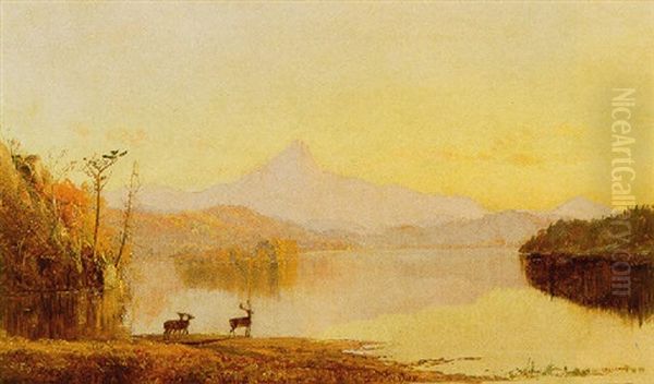 Lake Near Mount Chocura Oil Painting by Jasper Francis Cropsey