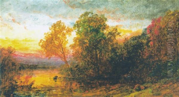 Twilight Oil Painting by Jasper Francis Cropsey