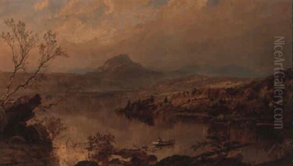 Wickham Lake Oil Painting by Jasper Francis Cropsey