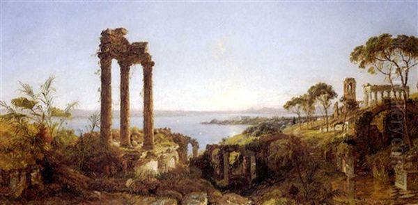 Overlooking The Bay Of Naples Oil Painting by Jasper Francis Cropsey