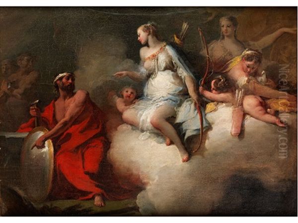 Venus In Der Schmiede Des Vulkans Oil Painting by Giovanni Battista Crosato