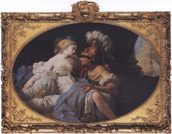 Dido And Aeneas Oil Painting by Giovanni Battista Crosato