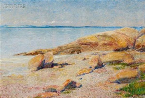 Gloucester Shore Oil Painting by Anson Kent Cross