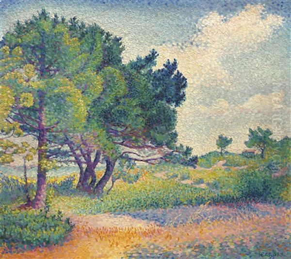 La Petite Maison A Saint-clair Oil Painting by Henri-Edmond Cross