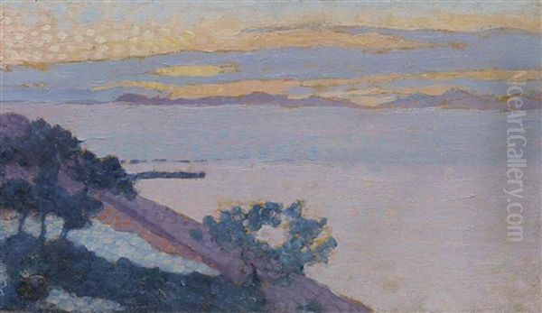 Paysage Au Soleil Couchant Oil Painting by Henri-Edmond Cross