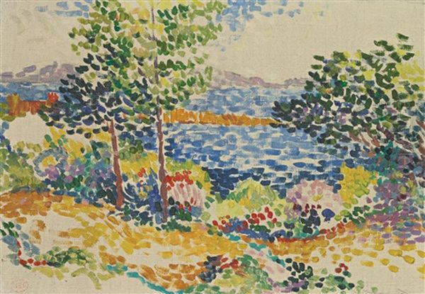 Bord De Mer En Mediterranee Oil Painting by Henri-Edmond Cross