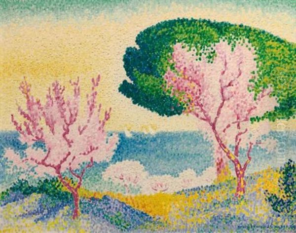 Printemps Rose Oil Painting by Henri-Edmond Cross