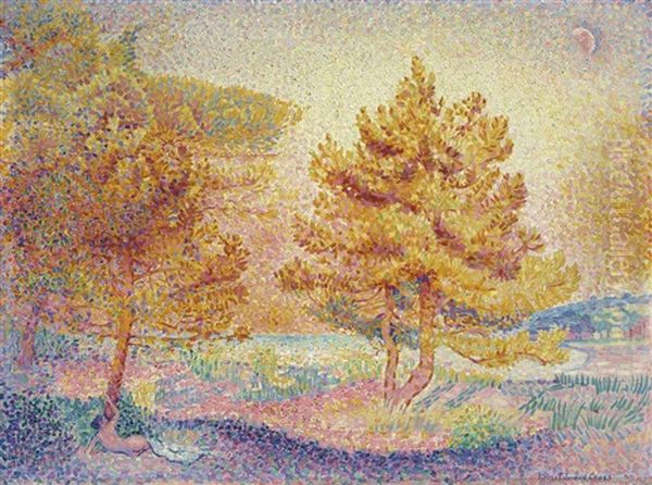 Pins Oil Painting by Henri-Edmond Cross