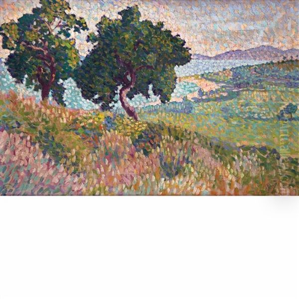 La Baie De Saint-clair Oil Painting by Henri-Edmond Cross