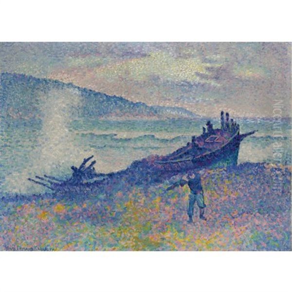 L'epave Oil Painting by Henri-Edmond Cross