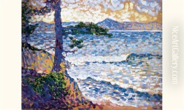 Rivage De Mediterranee Oil Painting by Henri-Edmond Cross