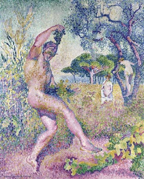 Faune Oil Painting by Henri-Edmond Cross