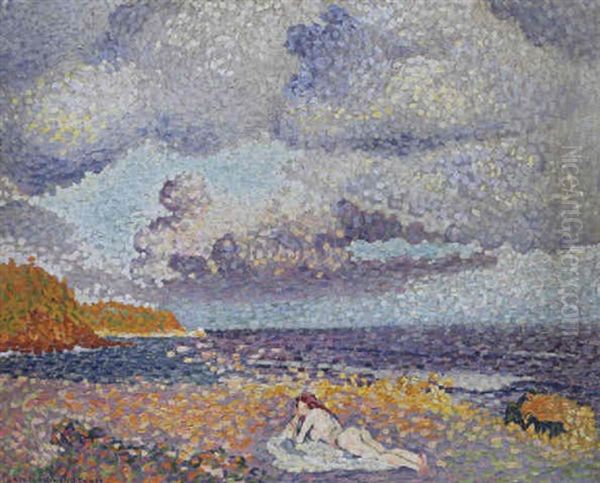 Avant L'orage, La Baigneuse Oil Painting by Henri-Edmond Cross