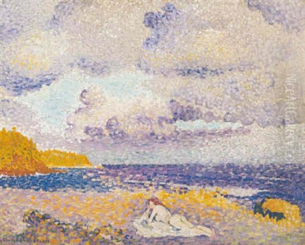 Avant L'orage, La Baigneuse Oil Painting by Henri-Edmond Cross