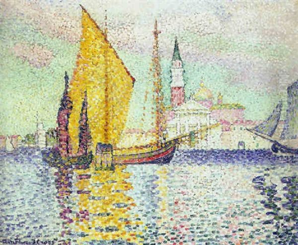 San Giorgio Maggiore (venise) Oil Painting by Henri-Edmond Cross