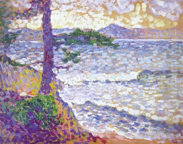 Rivage De Mediterrannee Oil Painting by Henri-Edmond Cross