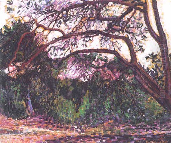 Paysage Arbre Oil Painting by Henri-Edmond Cross