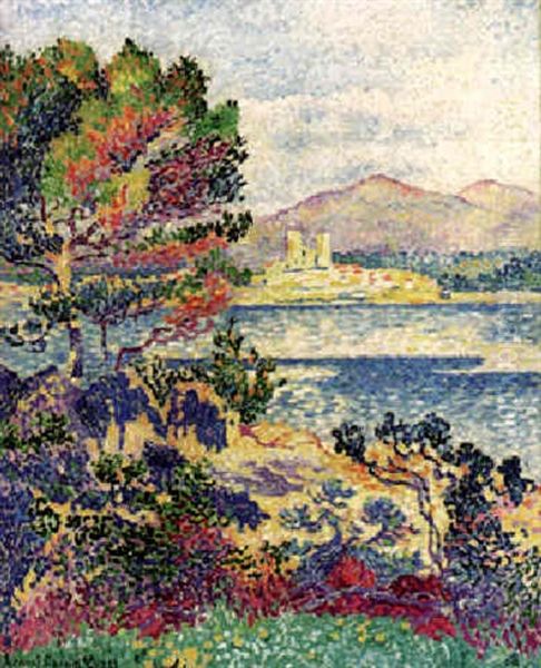 La Baie D'antibes, Le Matin Oil Painting by Henri-Edmond Cross