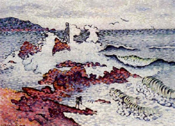 Mediterranee Par Vent D'est Oil Painting by Henri-Edmond Cross