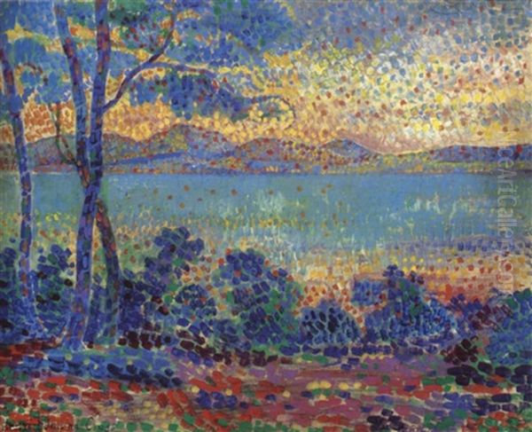 Paysage De Provence Oil Painting by Henri-Edmond Cross