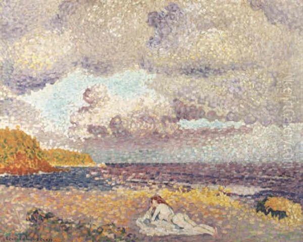 Avant L'orage, La Baigneuse Oil Painting by Henri-Edmond Cross