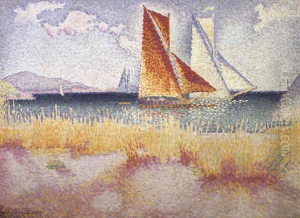 Les Tartanes Oil Painting by Henri-Edmond Cross