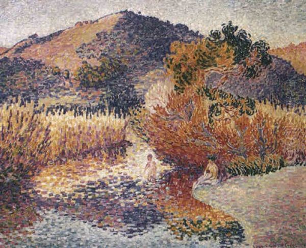 Riviere De Saint Clair Oil Painting by Henri-Edmond Cross