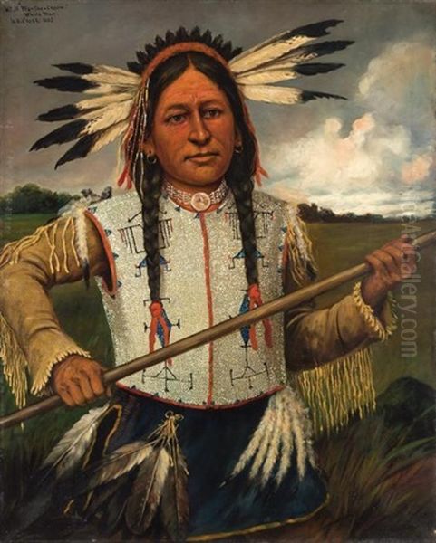 Wa-she-choon (white Man) Oil Painting by Henry H. Cross