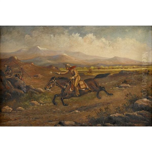 Pony Bob (robert Haslam) Oil Painting by Henry H. Cross