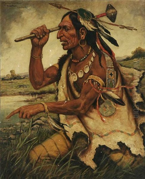 Portrait Of Ta-tay-hac-don (wind Down) by Henry H. Cross