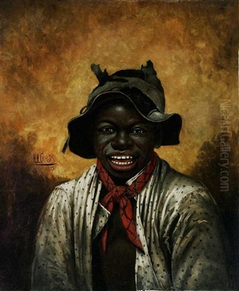 Portrait Of A Young Negro Boy Oil Painting by Henry H. Cross