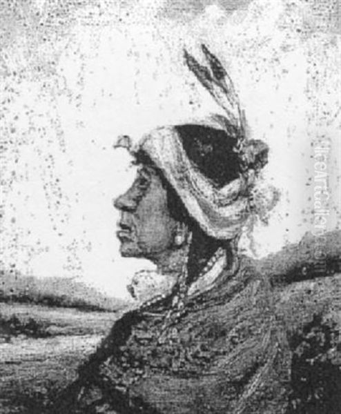 Chief Quick Eye, Apache Oil Painting by Henry H. Cross