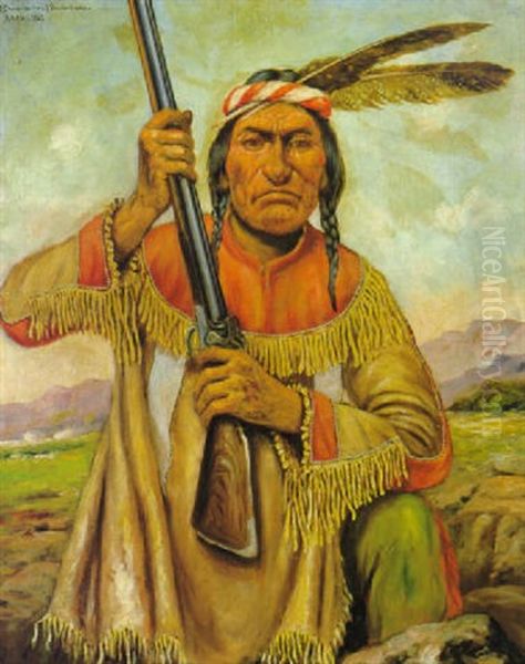 (chan-ha-hoa) Buck-bone Oil Painting by Henry H. Cross