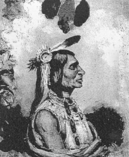 Chief Good Bear, Sioux Oil Painting by Henry H. Cross