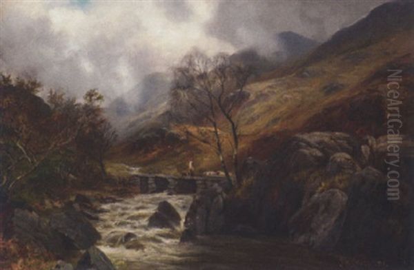 Yew Dale, Near Leominster Oil Painting by James Henry Crossland