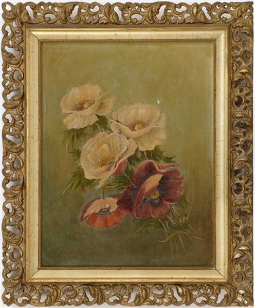 Poppies Oil Painting by A. Elmer Crowell