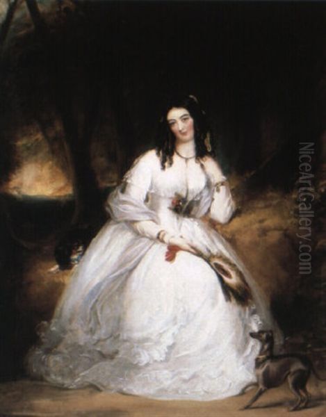 Portrait Of Joan, Wife Of James Power Oil Painting by Nicholas Joseph Crowley