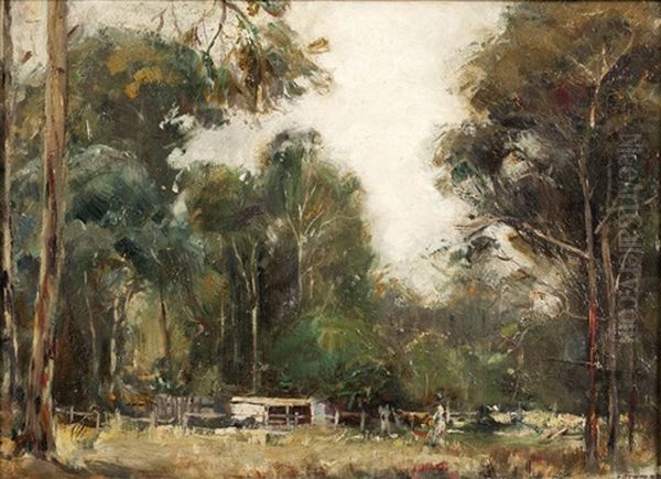 The Clearing Oil Painting by Frank R. Crozier