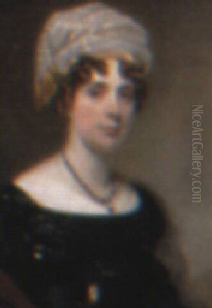 A Lady Oil Painting by Frederick Cruickshank